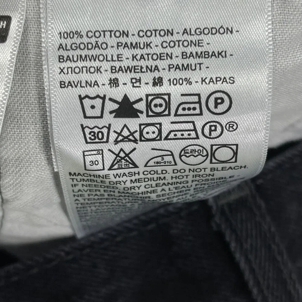 Levi's 501 Original‎ Fit Jeans Mens 38x30 Black Denim Cotton High-Rise Straight